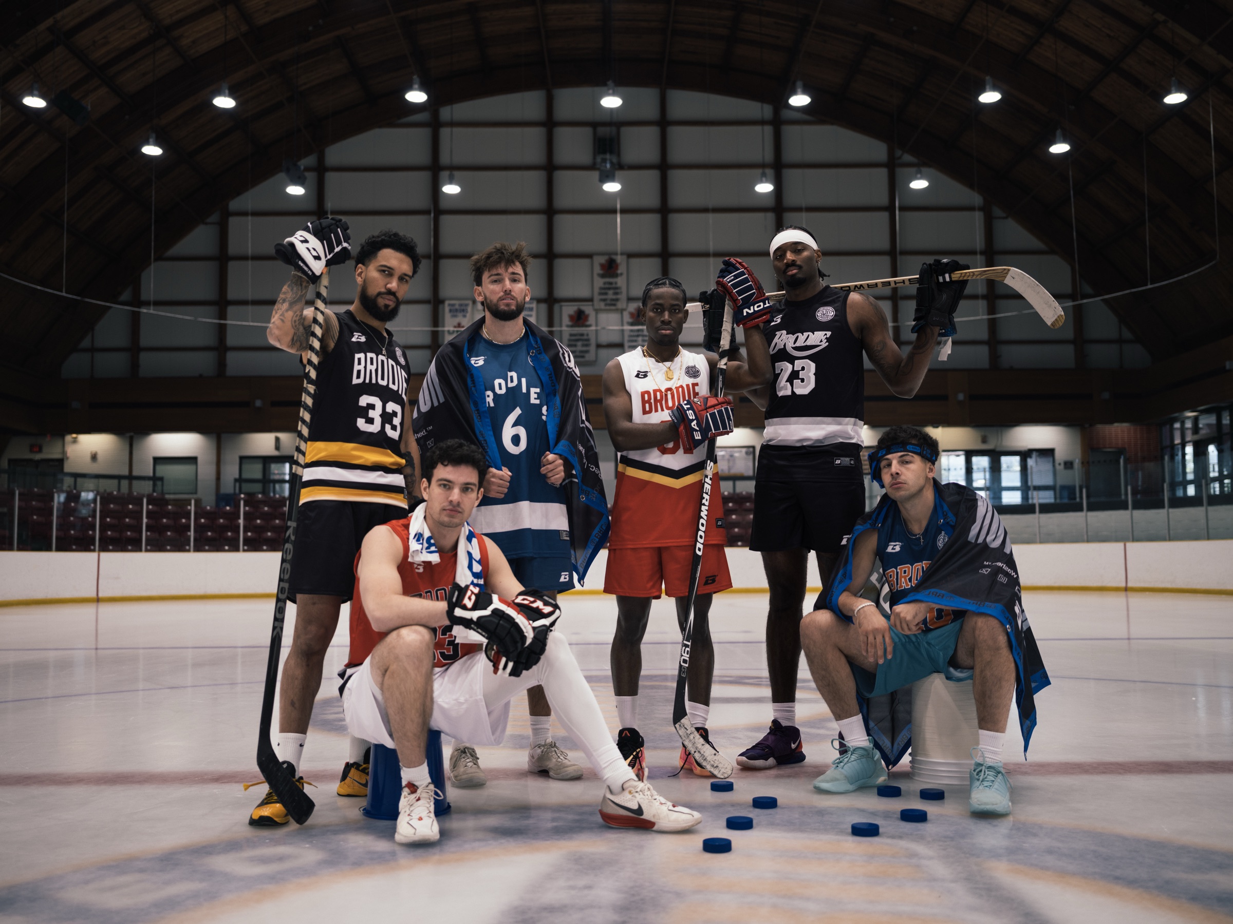 Coldest Winter — athletes on the ice in hockey jerseys